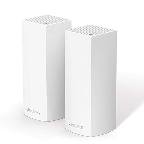 Linksys WHW0302 Velop Tri-Band Whole Home Mesh WiFi System (AC2200 WiFi Router/WiFi Extender for Seamless Coverage of up to 4