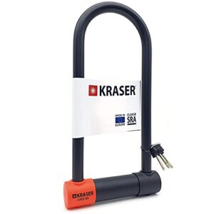 KRASER KR120L U Padlock SRA Homologated Motorcycle Solid U Lock Anti-Theft Motorbike Security Lock Ø18