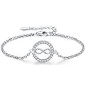 LAVUMO Womens Bracelet Sterling Silver Infinity Bracelet Hypoallergenic Womens Jewellery Valentin...