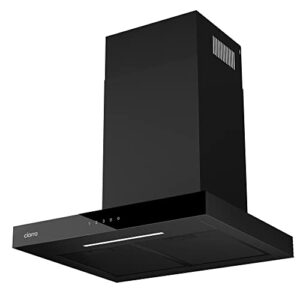 CIARRA CBCB6102 Cooker Hood Black 650 m³/h Recirculating Chimney Hood 60cm with 4 Speed Touch Control Kitchen Extractor Fan with CBCF003 Carbon Filters            [Energy Class A++]