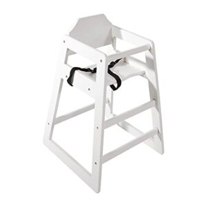 Bolero Wooden High Chair Antique White Finish 754 500X505mm Longue Furniture