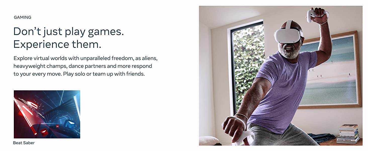 Meta Quest 2 - Gaming: Don't just play games. Experience them.