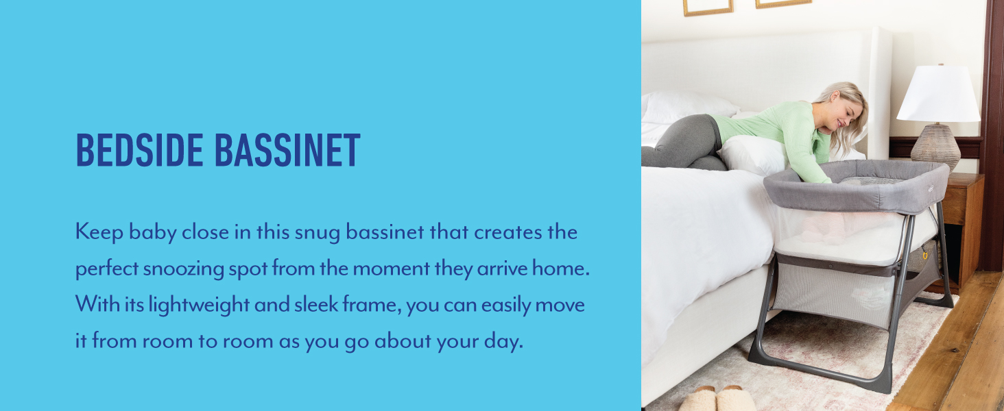 Graco side-by-side bedside bassinet compact travel cot