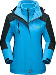 TACVASEN Women's 3-IN-1 Jackets Waterproof Fleece Jacket Outdoor Skiing Snowboarding Coa