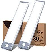 Motion Sensor Closet Light 54 LED Under Cabinet Night Lighting, 2500mAh Rechargeable Ultra Thin M...