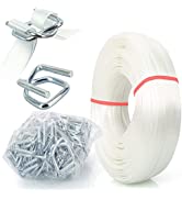 Packaging 16mm x 100mtr Polyester Strapping Kit, 800kg Break Strength, Heavy Duty Pallet PET Stra...