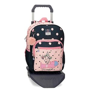 Enso Friends Together School Backpack with Cart Pink 30x38x12 cm Polyester 13.68L