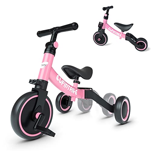 besrey 5 in 1 Balance Toddler Bike Kids Trike Toddler Tricycle ideal for 10 Months to 4 Years Old Kids Boys Girls Indoor Outdoor