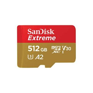 SanDisk 512GB Extreme microSDXC card +SD adapter