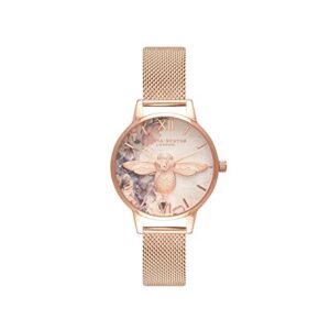 Olivia Burton Analogue Quartz Watch for Women with Rose Gold Coloured Stainless Steel Bracelet - OB16PP4