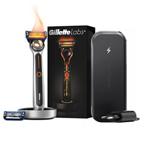 Gillette Labs Heated Men's Razor Travel Kit + 1 Razor Blade Refill