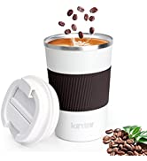 Travel Mugs,KETIEE 380ml Insulated Coffee Cup with Leakproof Lid,Reusable Coffee Cups Travel Cup,...