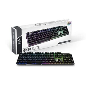 MSI Vigor GK50 Elite Box White Mechanical Gaming Keyboard - Kailh Box White Switches (Clicky)