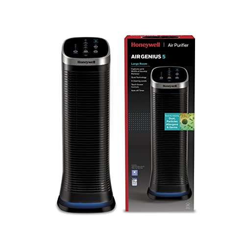 Honeywell Air Genius 5 Air Purifier with Permanent & Washable ifD Filter - 5 Cleaning Levels - Captures up to 99.9% of Microscopic Particles - Dust