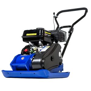 Hyundai 196cc Petrol Plate Compactor/Wacker Plate with Wheel Kit and Paving Pad with 3 Year Warranty