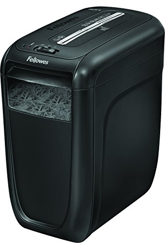 Fellowes Paper Shredder for Home Office Use - 10 Sheet Cross Cut Shredder for Home and Office Use - Deskside Shredder with 22 Litre Bin - Powershred 60Cs - High Security P4 - Black