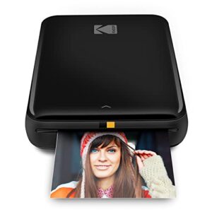 KODAK Step Instant Printer | Bluetooth/NFC Wireless Photo Printer with ZINK Technology & KODAK App for iOS & Android (Black) Prints 2x3 Inch Sticky-Back Photos