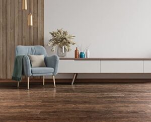 EasyFloor© 5m² Self Adhesive Floor Tile Vinyl Flooring Dark Brown Wood Effect Peel and Stick Tile 15X90cm 35pcs Wooden Flooring for Kitchen Living Room and Bathroom Floor Planks