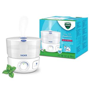 Vicks Top Fill Cool Mist Ultrasonic Humidifier - Easy to use - Year Round Home Use in Living Rooms