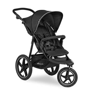 Hauck Pushchair Runner 2 / XL Air Wheels / All Terrain / Up to 25 Kg / Sun Canopy UPF 50 + / Ventilation Window / Fully Reclining / Height Adjustable / Large Shopping Basket / Black