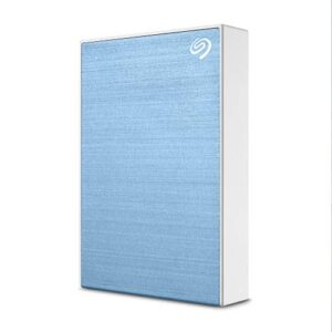 Seagate One Touch 5TB External Hard Drive HDD PC Laptop Mac USB 3.0 Light Blue 2 Year Data Rescue Service STKC5000402
