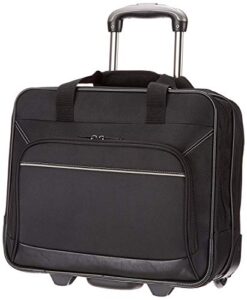 Amazon Basics Laptop bag with quick-rolling wheels and easy-access front pocket - fits Laptops up to 16 inch (40 cm)