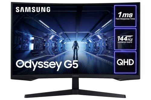 Samsung Odyssey G5 LC32G55TQWRXXU 32" 1000R Curved Gaming Monitor - 144Hz