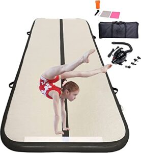 Air Inflatable Gymnastics Mat Tumbling Mats10ft 13ft 16ft 20ft Track 4 Inch Thickness Tumble Tracks for Home Use/Training/Yoga with Electric Pump