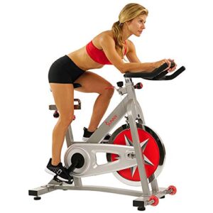 Sunny Health and Fitness Indoor Studio Cycle Pro Exercise Bike with 18 KG (40 Pound) Flywheel and Chain Drive - SF-B901