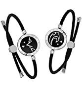 TOTWOO Long Distance Touch Bracelets for Couples Light up&Vibrating Long Distance Realtionship Gi...