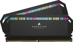 Corsair DOMINATOR PLATINUM RGB DDR5 64GB (2x32GB) 6000MHz C40 Intel Optimised Desktop Memory (Onboard Voltage Regulation
