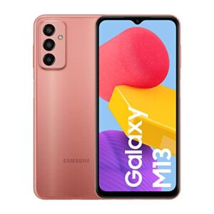 Samsung Galaxy M13 Mobile Phone SIM Free Android Smartphone 4GB RAM 64GB Storage Orange Copper [Amazon Exclusive]