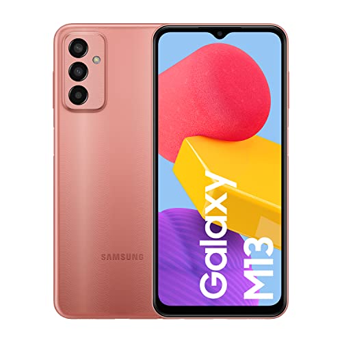 Samsung Galaxy M13 Mobile Phone SIM Free Android Smartphone 4GB RAM 64GB Storage Orange Copper [Amazon Exclusive]