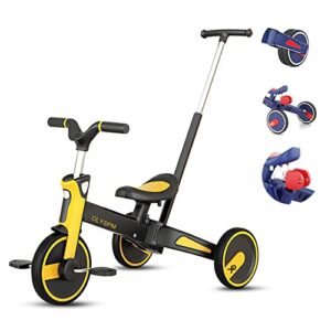 OLYSPM 5 IN 1 Balance bike for 1-5 Years Old Boys Girls Baby trike with Controllable push rod