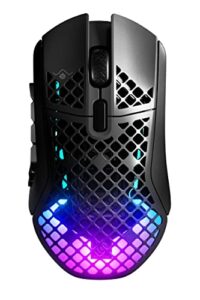 SteelSeries Aerox 9 Wireless Gaming Mouse – Ultra Lightweight MMO/MOBA – 89g – 18 Programmable Buttons – Bluetooth/2.4 GHz – IP54 Water Resistant – 180 Hr Battery