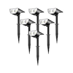 Linkind 6-Pack 12 LED Landscape Solar Spotlights