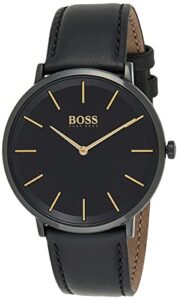 BOSS Analogue Quartz Watch for Men with Black Leather Strap - 151383
