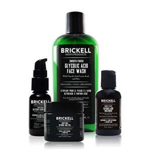 Brickell Men's Smooth Finish Glycolic Acid Routine For Men