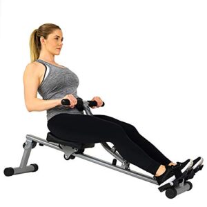 Sunny Health & Fitness SF-RW1205 12 Adjustable Resistance Rowing Machine Rower w/ Digital Monito