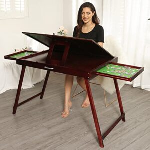Wooden Jigsaw Puzzle Table for Adults and Kids