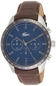 Lacoste Chronograph Quartz Watch for Men with Brown Leather Strap - 2011093