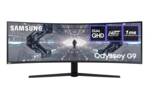 Samsung Odyssey G9 C49G95TSSR - QLED monitor - curved - 49" - 5120 x 1440 Dual Quad HD @ 240 Hz - VA - 1000 cd/m² - 2500:1-1 ms - 2xHDMI