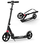 besrey Scooters for Teens Adults, Foldable Kids Kick Scooter 2 Wheel, 200mm Large Wheels Scooters...