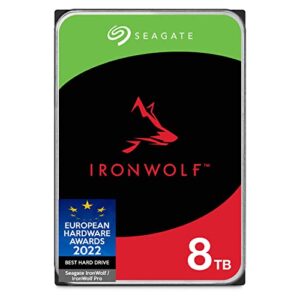 Seagate IronWolf 8 TB NAS Internal Hard Drive HDD – 3.5 Inch SATA 6 GB/s 7200 RPM 256 MB Cache for RAID Network Attached Storage