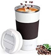 Travel Mugs,KETIEE 510ml Insulated Coffee Cup with Leakproof Lid,Reusable Coffee Cups Travel Cup,...