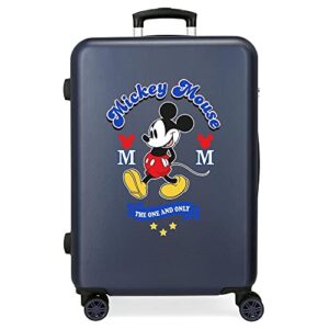 Disney Have a good day Mickey Blue Medium Suitcase 48 x 68 x 26 cm Rigid ABS Combination Lock 70 Litre 3.7 kg 4 Double Wheels