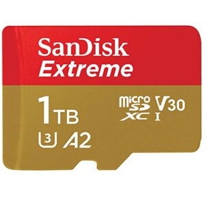 SanDisk Extreme 1 TB microSDXC Memory Card + SD Adapter with A2 App Performance + Rescue Pro Deluxe