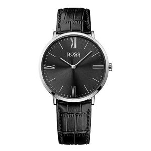 BOSS Analogue Quartz Watch for Men with Black Leather Strap - 1513369