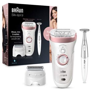 Braun Silk-épil 9 Epilator for Long-Lasting Hair Removal with Electric Shaver & Trimmer & Bikini Trimmer