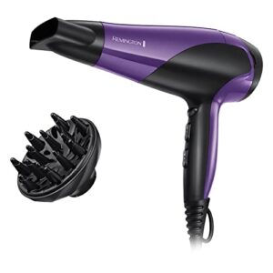 Remington D3190 Ionic Conditioning Hair Dryer for Frizz Free Styling with Diffuser and Concentrator Attachments